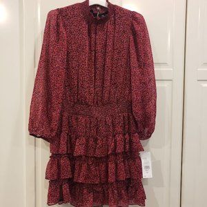 Womens LARGE - Sam & Jess Fit and Flare Floral Mini Dress - NEW